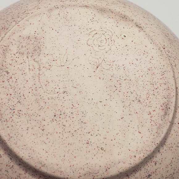 Rose Studio Art Pottery Mauve Agate Color Glazed Heavy Pot Dish w/ Lid. Measure - Picture 6 of 6